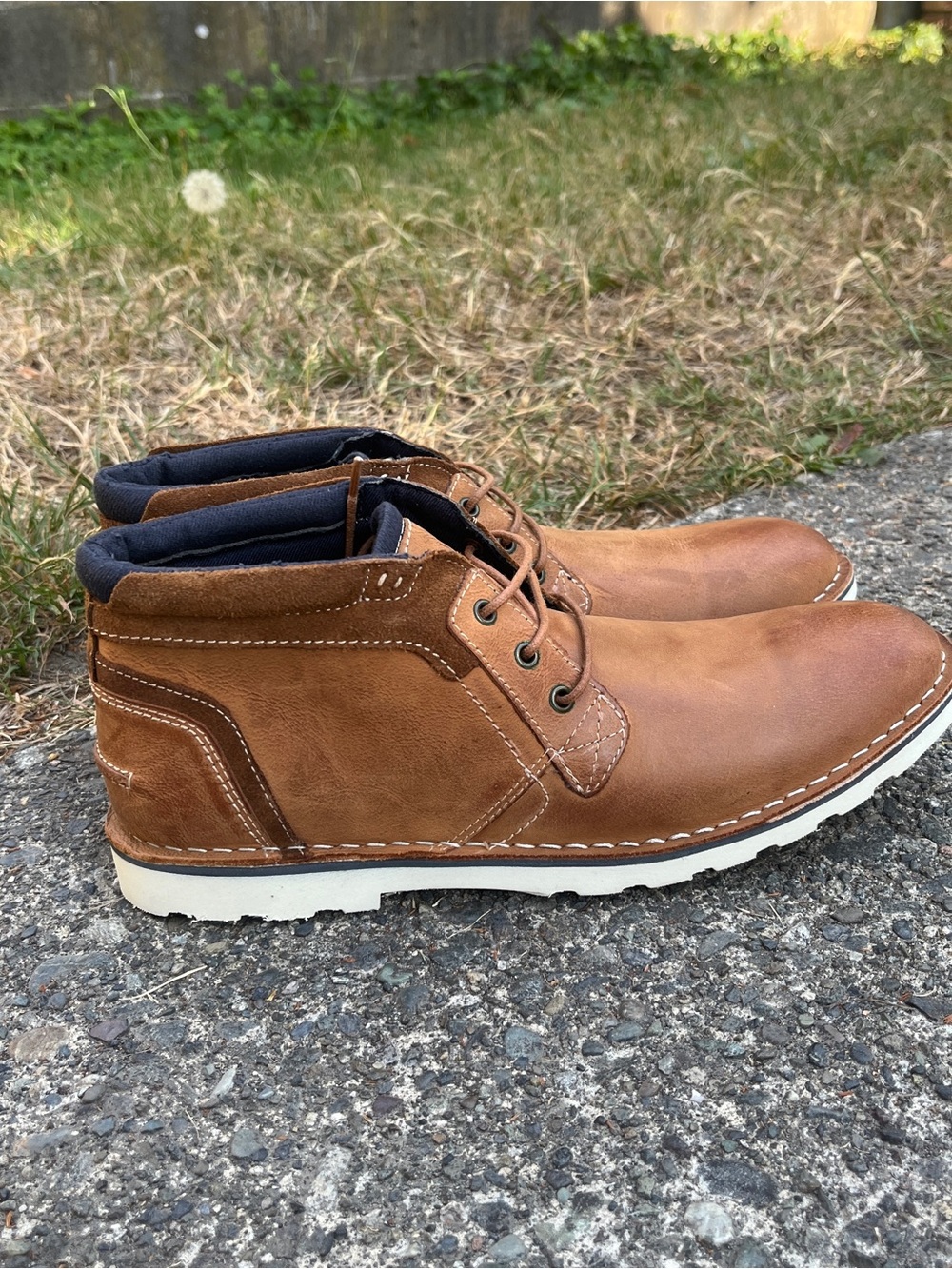 Steve Maden Men's Brown Leather Casual Chukka Boots Sz 10.5 - Picture 4 of 9